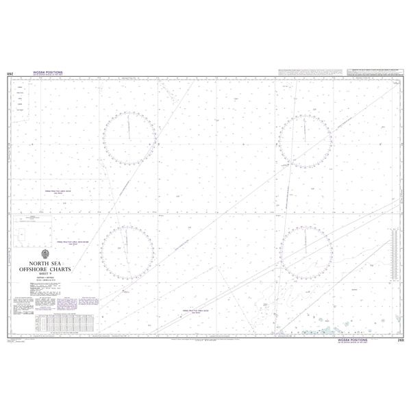Product image of Admiralty Chart 268 | North Sea Offshore Charts Sheet 9, featuring navigational markings, depth soundings, and coastal features, essential for safe marine navigation. It could be displayed as an art piece or used for navigation on a boat or ship.