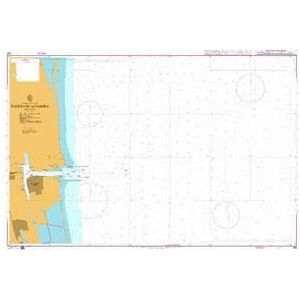 Product image of Admiralty Chart 365 | Puerto de Altamira, featuring navigational markings, depth soundings, and coastal features, essential for safe marine navigation. It could be displayed as an art piece or used for navigation on a boat or ship.