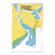 Product image of Admiralty Chart 833 | Yangon River (Rangoon River) and Approaches, featuring navigational markings, depth soundings, and coastal features, essential for safe marine navigation. It could be displayed as an art piece or used for navigation on a boat or ship.
