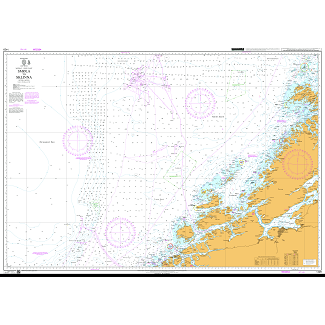 Product image of Admiralty Chart 1429 | Smola to Sklinna, featuring navigational markings, depth soundings, and coastal features, essential for safe marine navigation. It could be displayed as an art piece or used for navigation on a boat or ship.