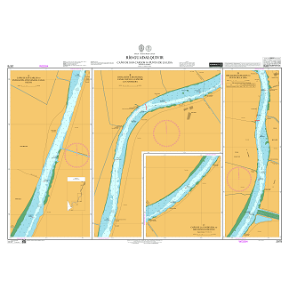 Product image of Admiralty Chart 2978 | Rio Guadalquivir Cano de San Carlos to Punta de la Lisa, featuring navigational markings, depth soundings, and coastal features, essential for safe marine navigation. It could be displayed as an art piece or used for navigation on a boat or ship.