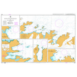 Product image of Admiralty Chart 3582 | Harbours and Anchorages in South Georgia Sheet 3, featuring navigational markings, depth soundings, and coastal features, essential for safe marine navigation. It could be displayed as an art piece or used for navigation on a boat or ship.