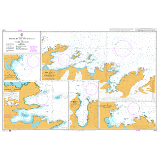 Product image of Admiralty Chart 3582 | Harbours and Anchorages in South Georgia Sheet 3, featuring navigational markings, depth soundings, and coastal features, essential for safe marine navigation. It could be displayed as an art piece or used for navigation on a boat or ship.