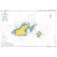 Product image of Admiralty Chart 3654 | Guernsey Herm and Sark, featuring navigational markings, depth soundings, and coastal features, essential for safe marine navigation. It could be displayed as an art piece or used for navigation on a boat or ship.
