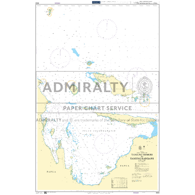 Product image of Admiralty Chart 3924 | Tanjung Memori to Tanjung Rainbawi, featuring navigational markings, depth soundings, and coastal features, essential for safe marine navigation. It could be displayed as an art piece or used for navigation on a boat or ship.