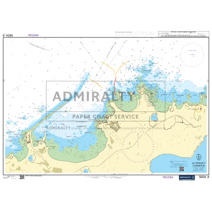 The Admiralty Small Craft Chart 5604_8: Alderney Harbour provides comprehensive maritime navigation details, including water depth and coastal features. It features coordinates, compass directions, and navigation aids from the UK Hydrographic Office for Látrabjarg.