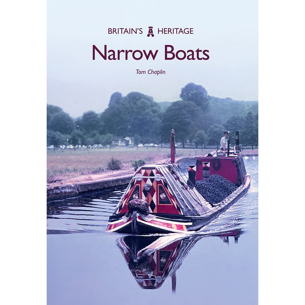 The "Narrow Boats" cover by Amberley Publishing displays a vibrant narrowboat on a peaceful canal, surrounded by lush greenery and rolling hills, reflecting the traditional essence of Britain's working boats.
