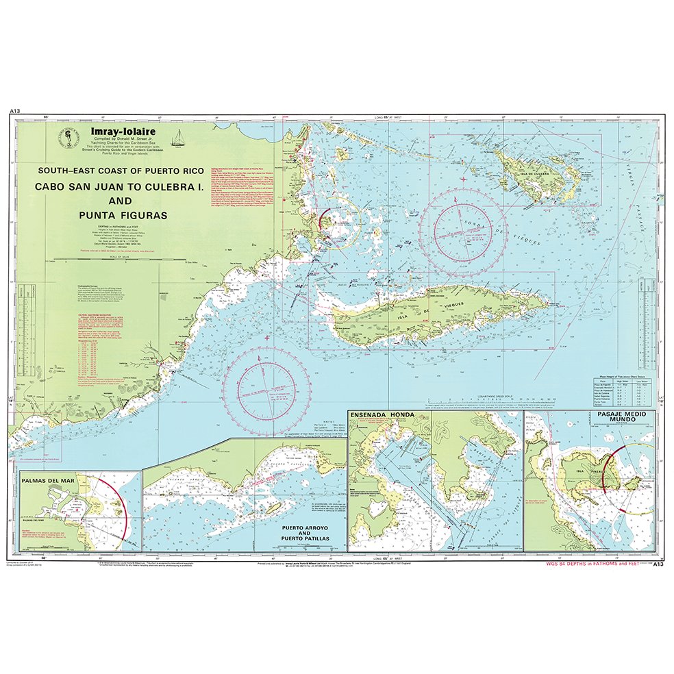 Imray Chart A13: Cabo San Juan to Culebra Island & Punta Figuras chart