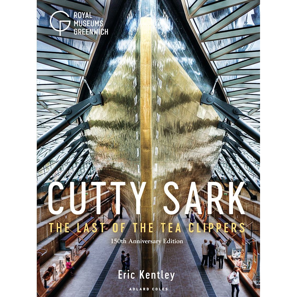 At Royal Museums Greenwich, admire the gleaming golden hull of the Cutty Sark indoors. This Adlard Coles 150th Anniversary Edition celebrates maritime heritage with Eric Kentley's "Cutty Sark: The Last of the Tea Clippers.