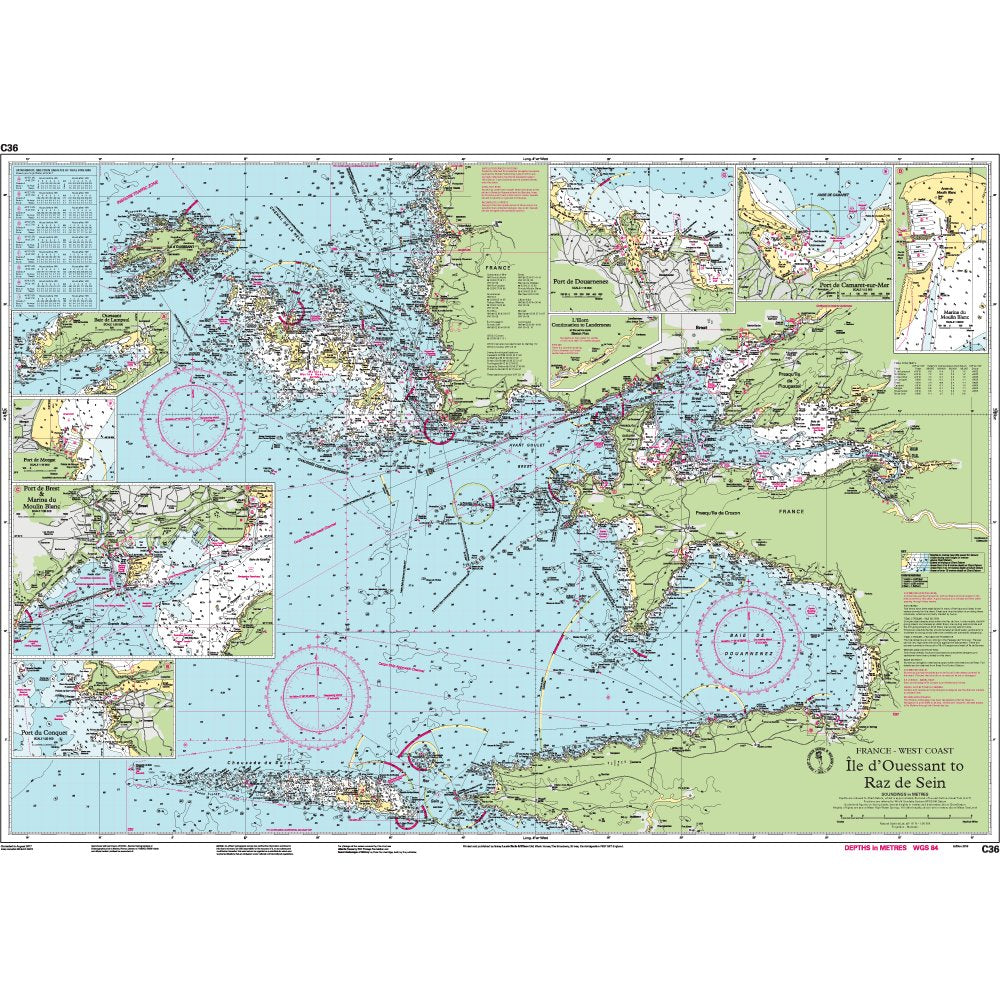 Imray Chart C36: Île d’Ouessant to Raz de Seine chart