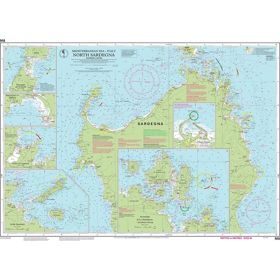 Imray Chart M8: North Sardegna chart