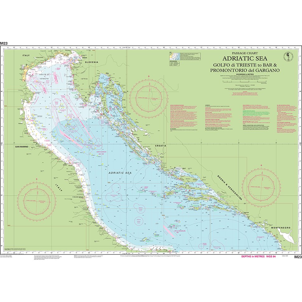 Imray Chart M23: Adriatic Sea Passage Chart chart