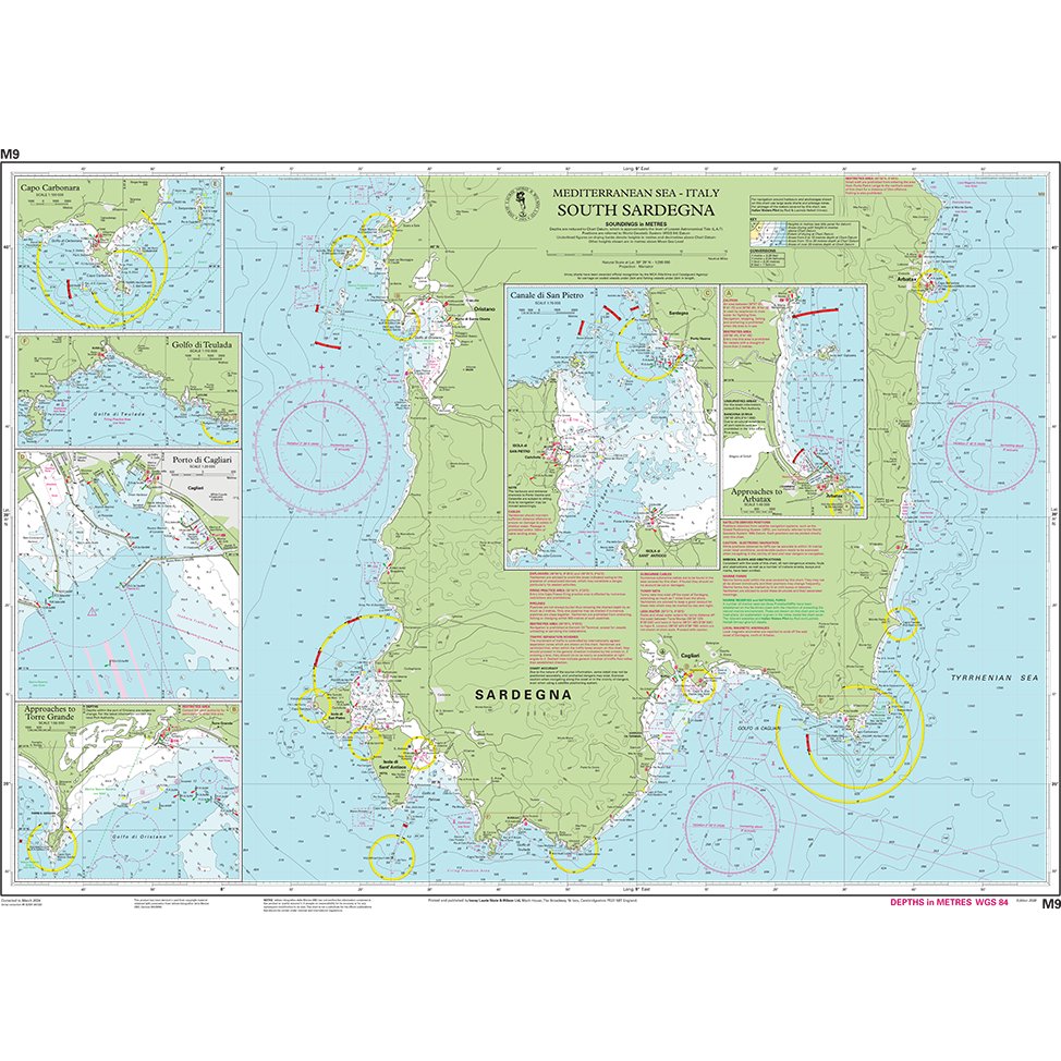Imray Chart M9: South Sardegna chart