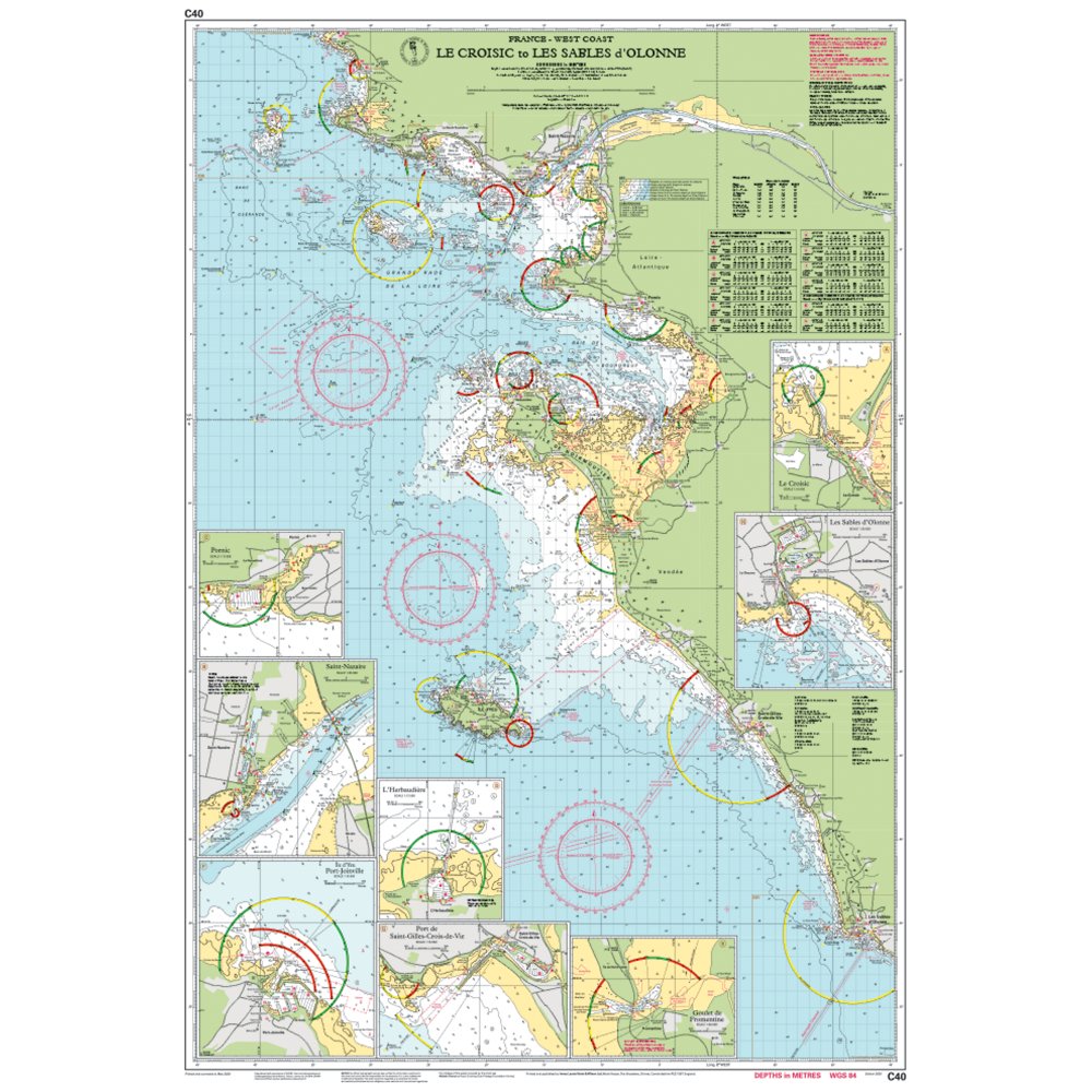 Imray Chart C40: Le Croisic to Les Sables d'Olonne chart