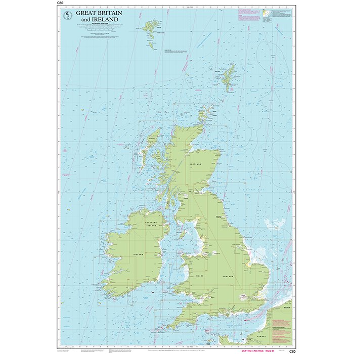 Imray Chart C80: Great Britain and Ireland chart