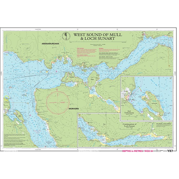 Imray Chart Y87: West Sound of Mull and Loch Sunart chart