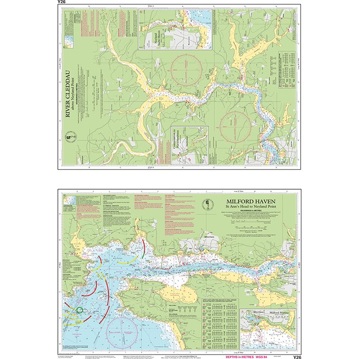 Imray Chart Y26: Milford Haven and River Cleddau chart