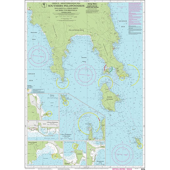 Imray Chart G15: Southern Pelopónnisos chart