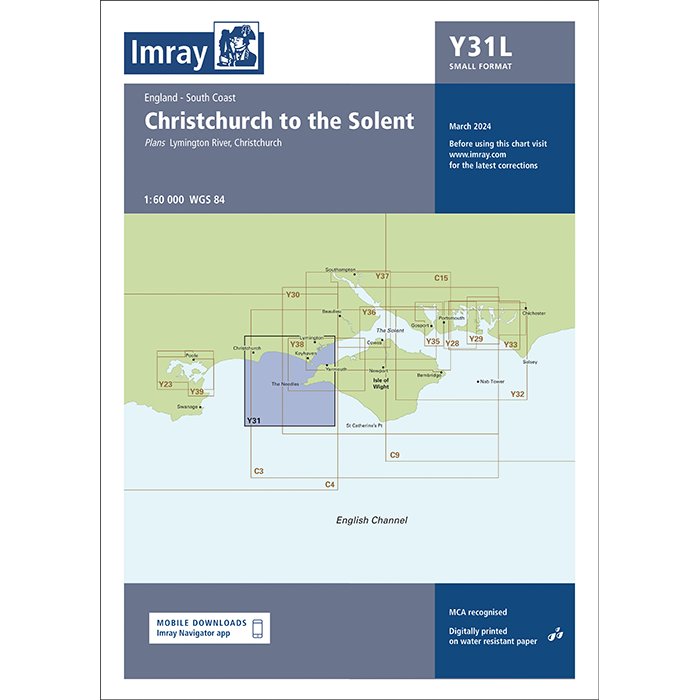 Imray Chart Y31L: Christchurch to the Solent (Laminated) cover