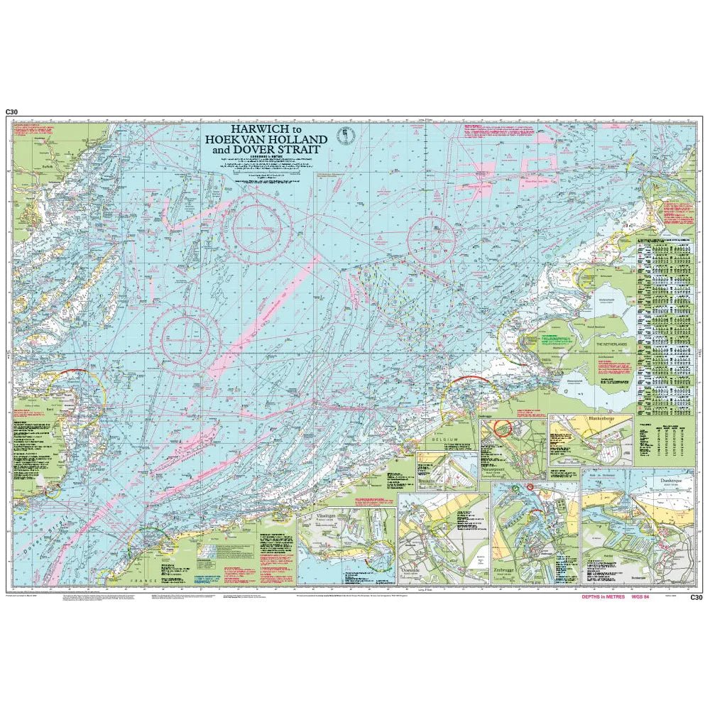 Imray Chart C30: Harwich to Hoek van Holland and Dover Strait chart