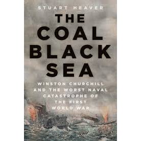 Book cover for The Coal Black Sea, featuring a painting of naval ships in a stormy sea during a German U-boat attack.