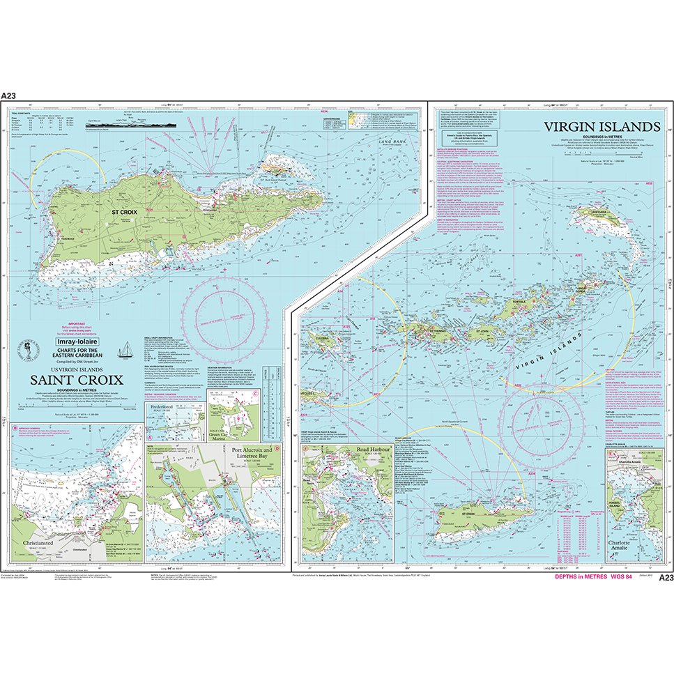 Imray Chart A23: Virgin Islands and St Croix chart