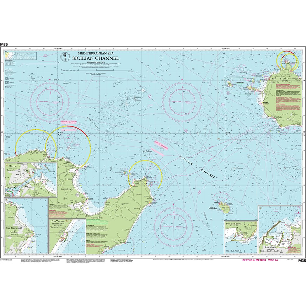 Imray Chart M35: Sicilian Channel chart