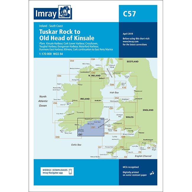 Imray Chart C57: Tuskar Rock to Old Head of Kinsale cover