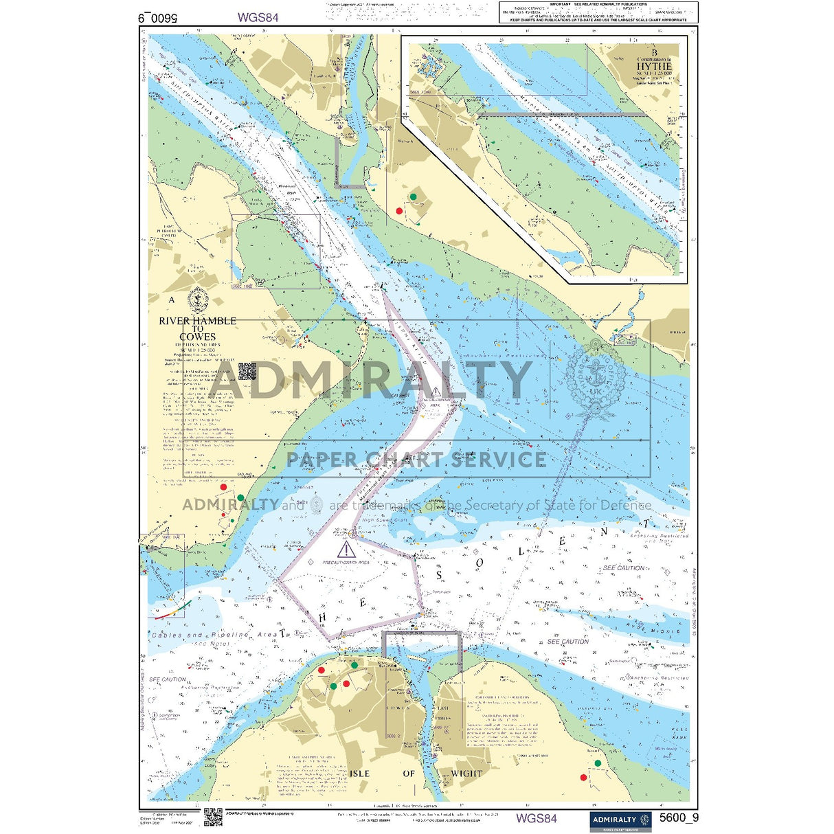 Nautical chart 5600_9 River Hamble to Cowes