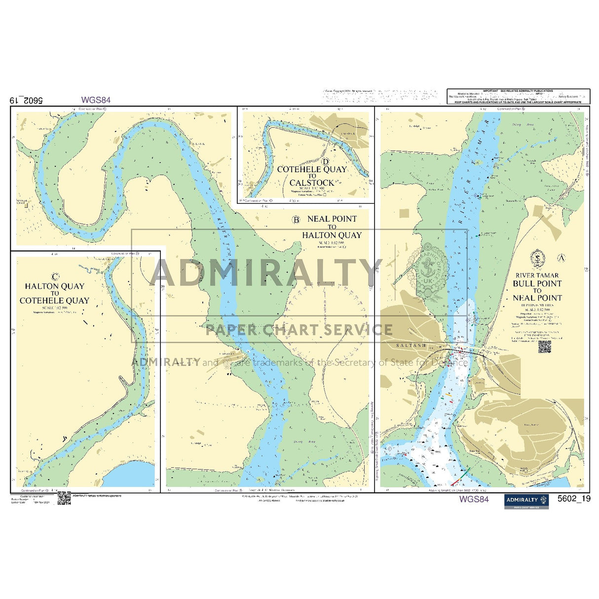 Nautical chart 5602_19 River Tamar - Bull Point to Neal Point