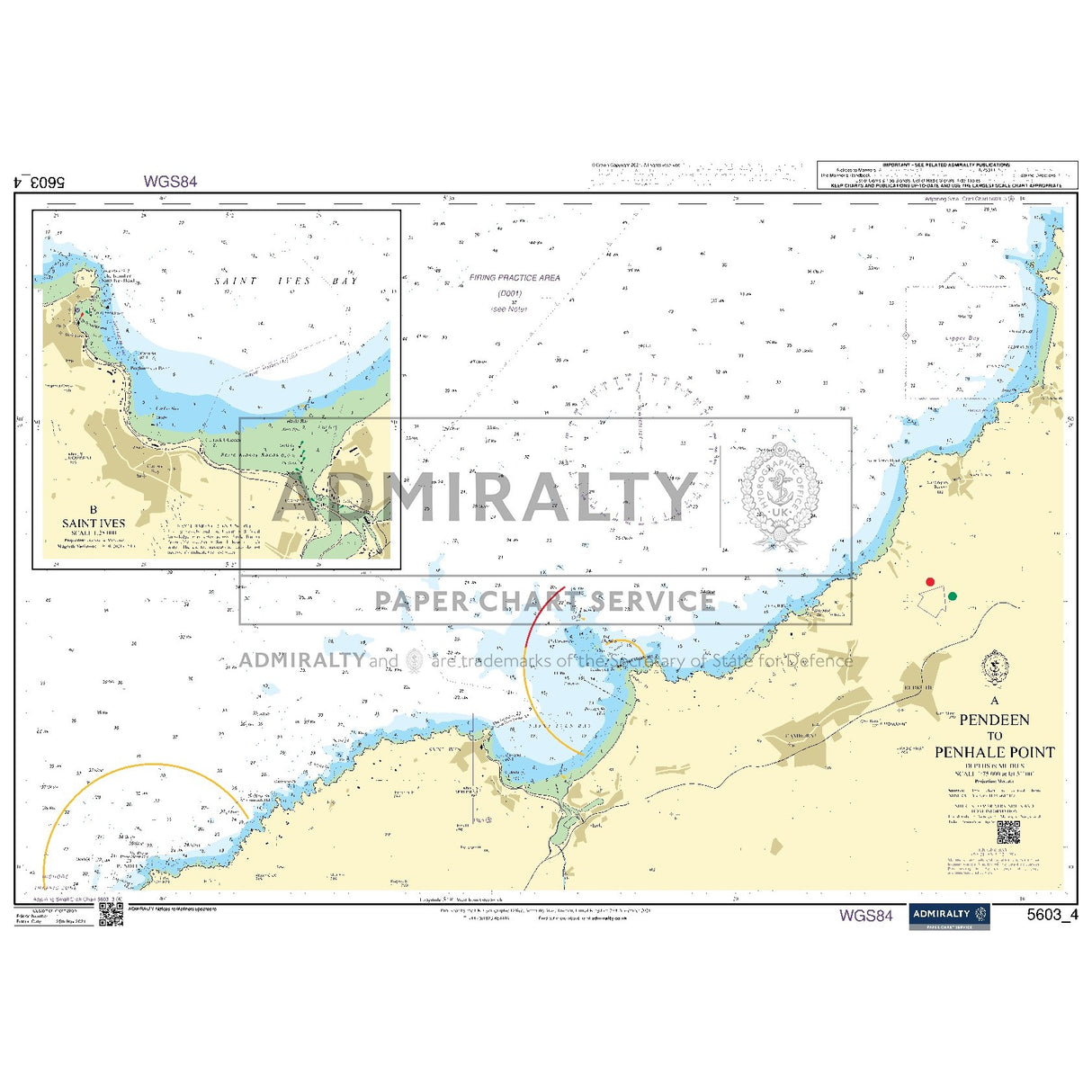 Nautical chart 5603_4 Pendeen to Penhale Point