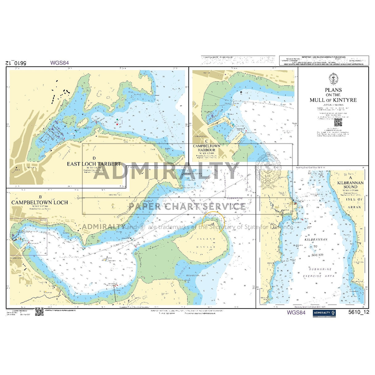 Nautical chart 5610_12 Plans on the Mull of Kintyre