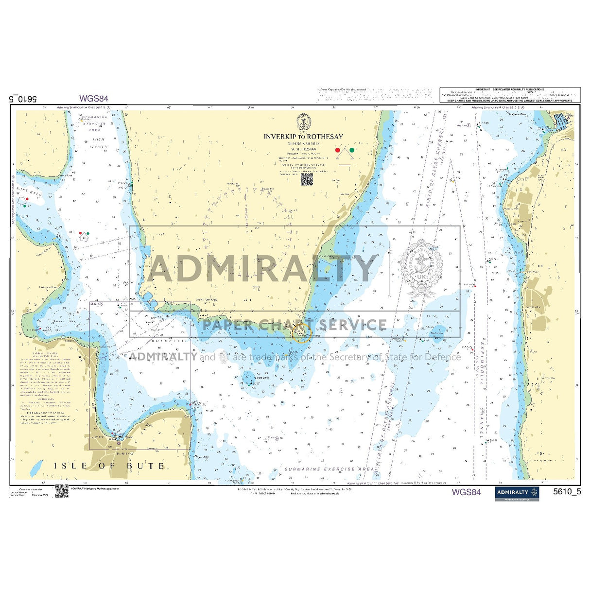 Nautical chart 5610_5 Inverkip to Rothesay in the Firth of Clyde