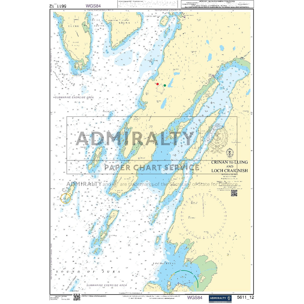 Nautical chart 5611_12 Crinan to Luing and Loch Craignish