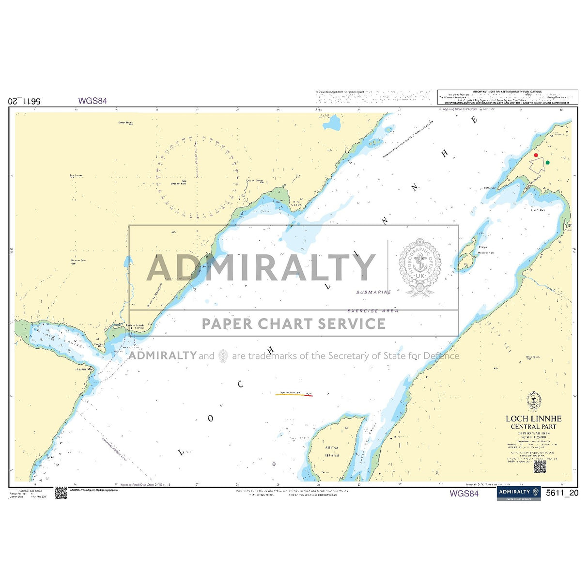 Nautical chart 5611_20 Loch Linnhe - Central Part on the west Scottish coast