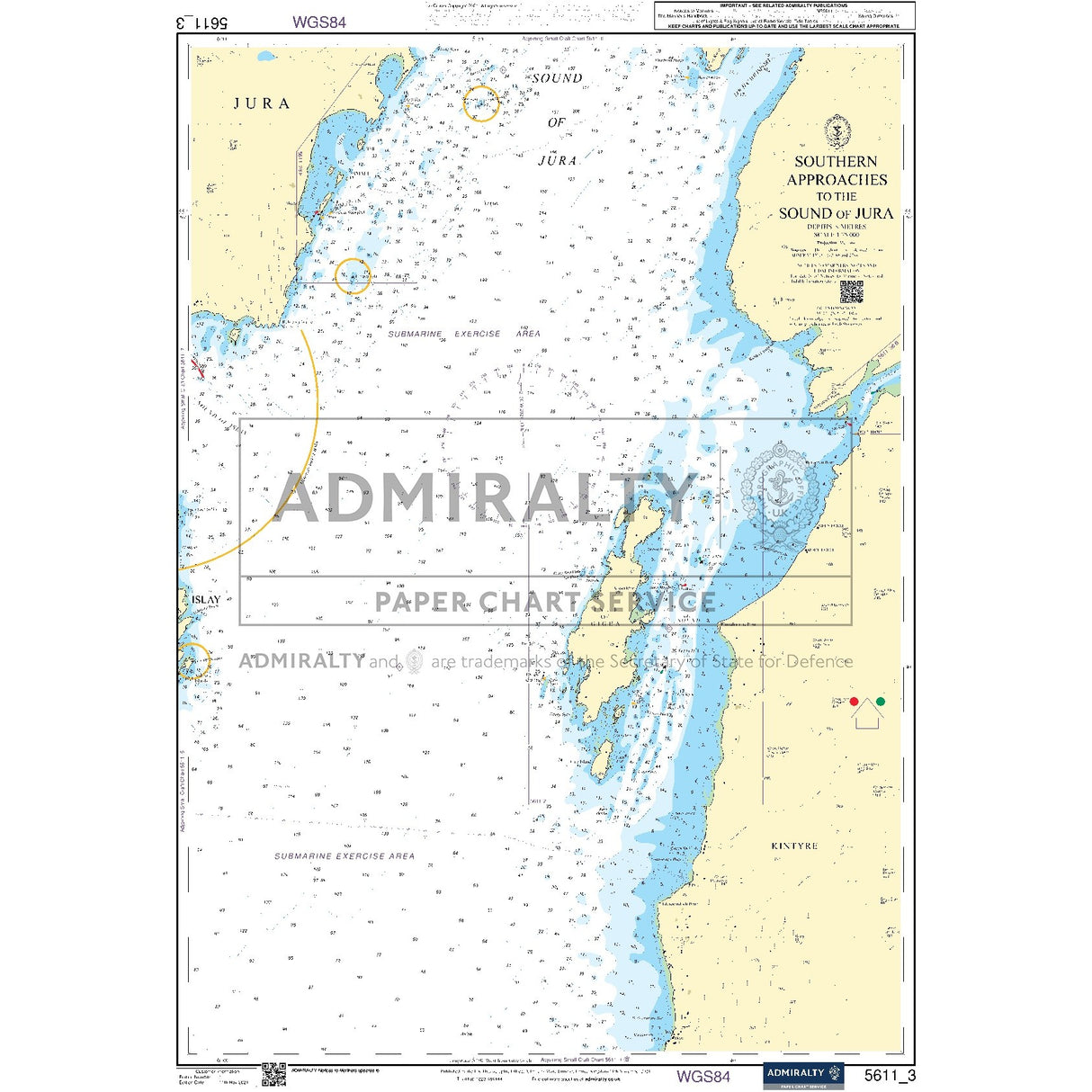 Nautical chart 5611_3 Southern Approaches to the Sound of Jura