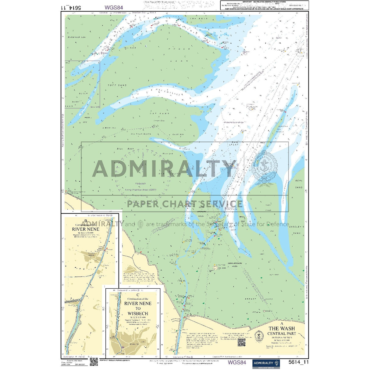 Nautical chart 5614_11 The Wash (Central Part)