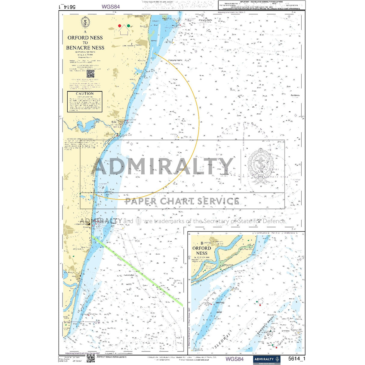 Nautical chart 5614_1 Orford Ness to Benacre Ness