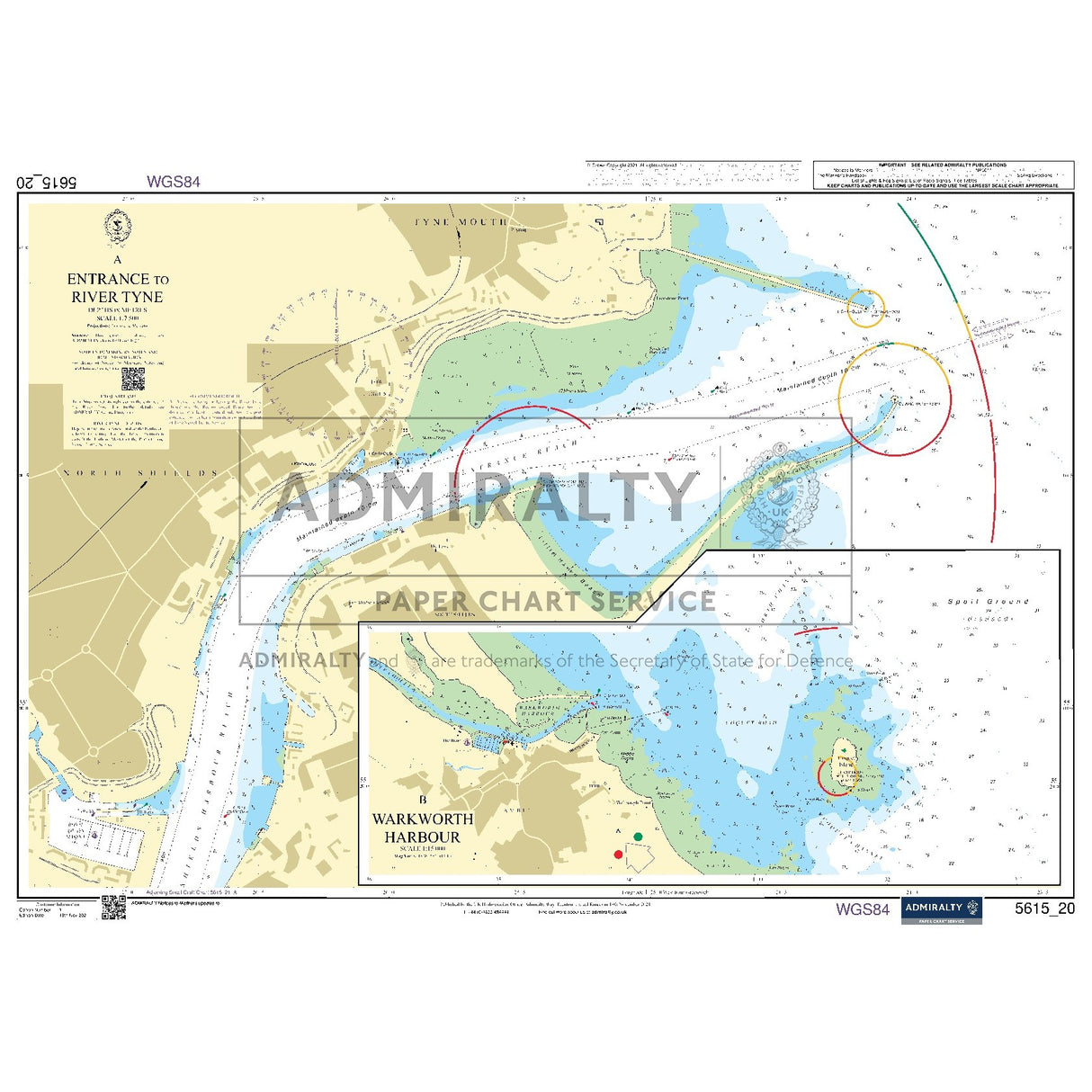 Nautical chart 5615_20 Entrance to River Tyne