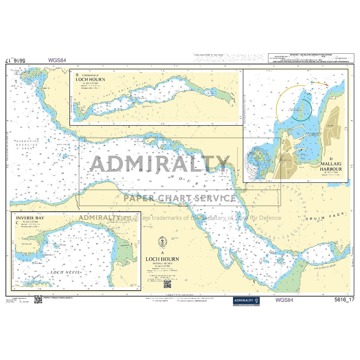 Nautical chart 5616_17 Loch Hourn