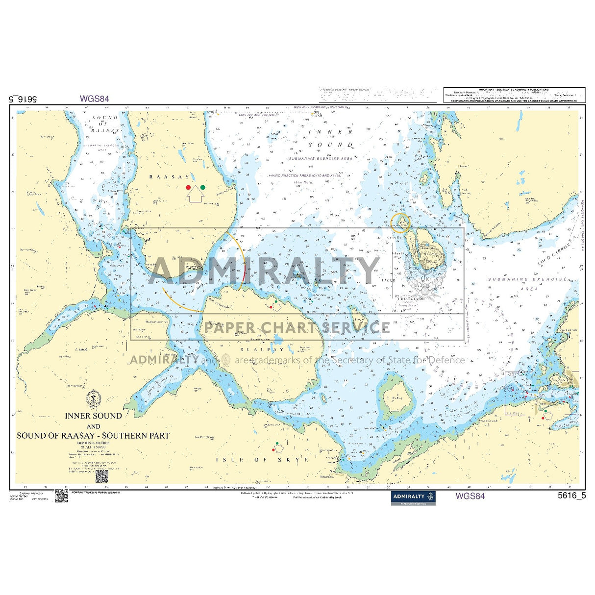 Nautical chart 5616_5 Inner Sound and Sound of Raasay - Southern Part on Skye