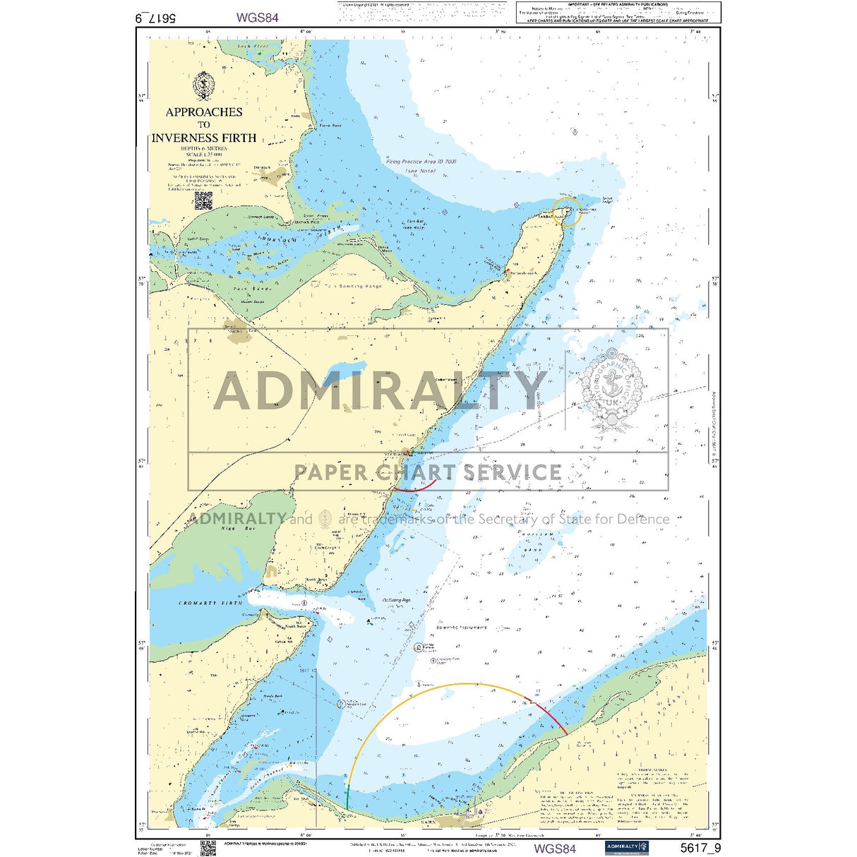 Nautical chart 5617_9 Approaches to Inverness Firth on the east Scotland coast