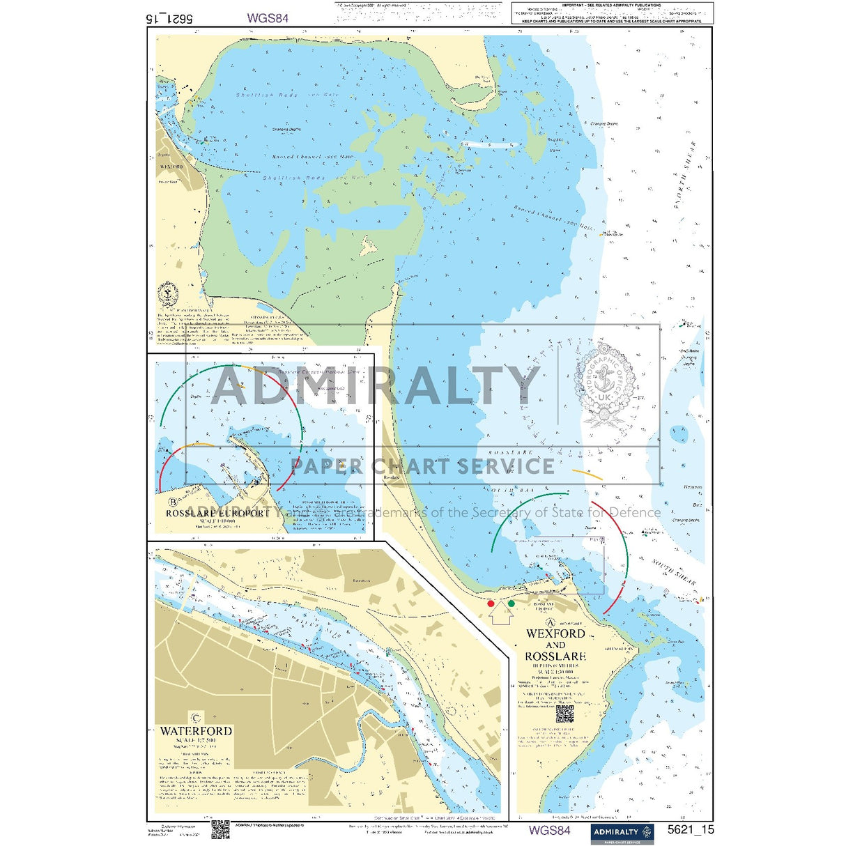 Nautical chart 5621_15 Wexford and Rosslare