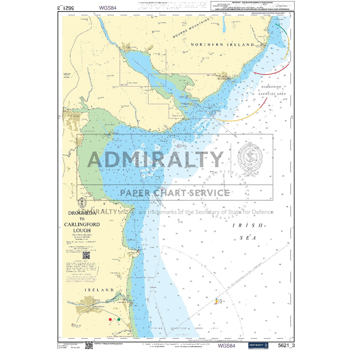 Nautical chart 5621_3 Drogheda to Carlingford Lough