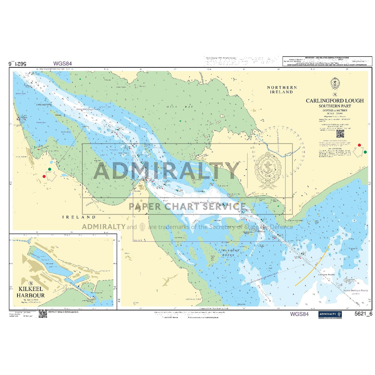 Nautical chart 5621_6 Carlingford Lough Southern Part