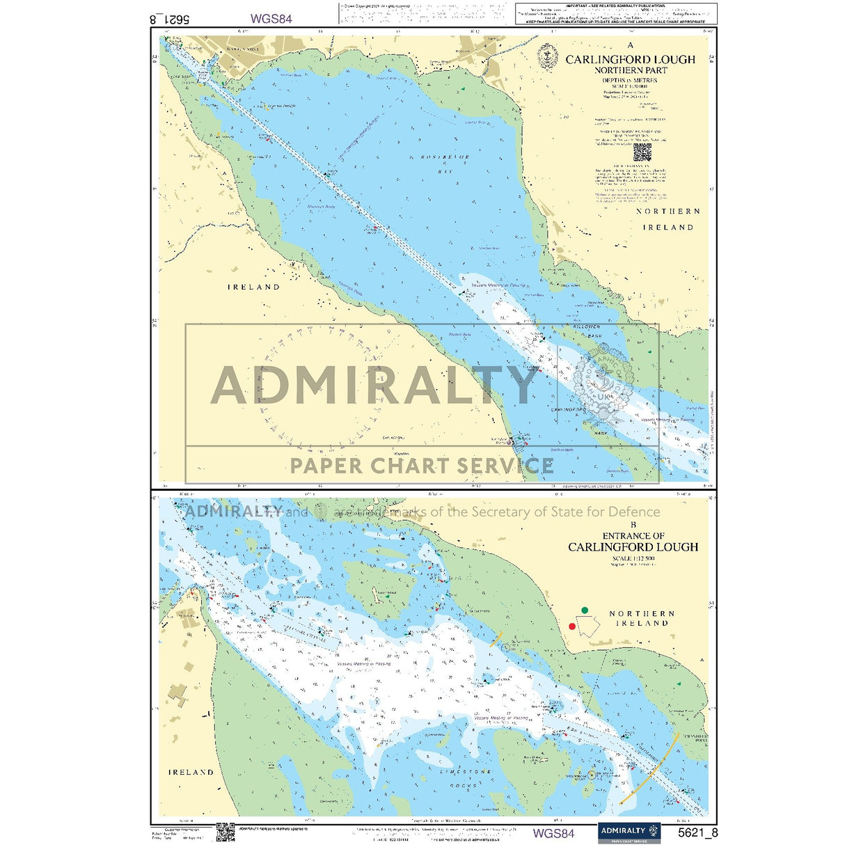 Nautical chart 5621_8 Carlingford Lough Northern Part