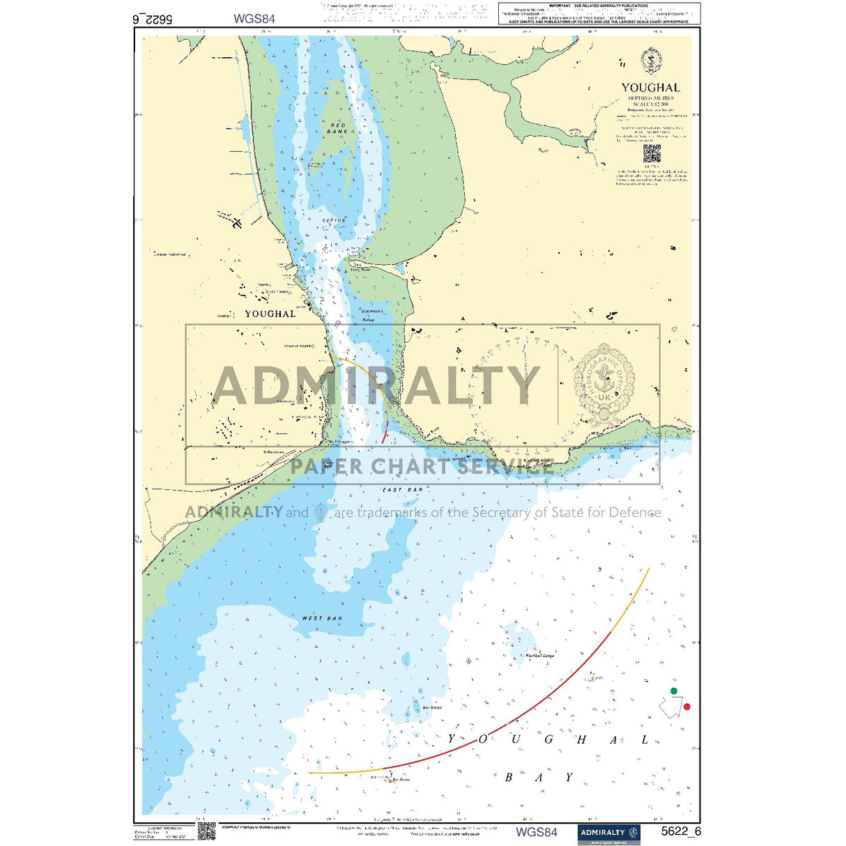 Nautical chart 5622_6 Youghal on the Irish south coast
