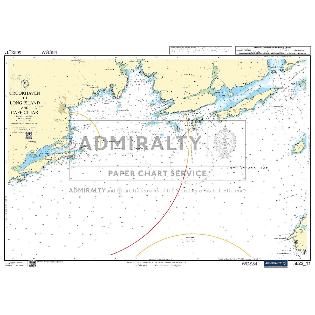 Nautical chart 5623_11 Crookhaven to Long Island and Cape Clear on the south west coast of Ireland
