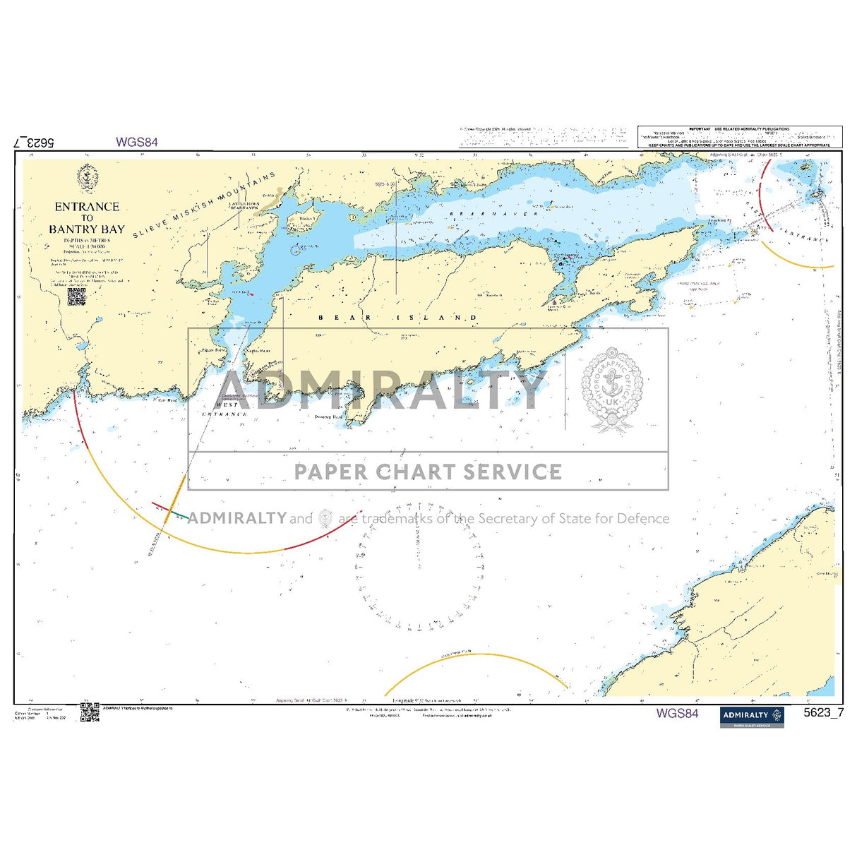 Nautical chart 5623_7 Entrance to Bantry Bay