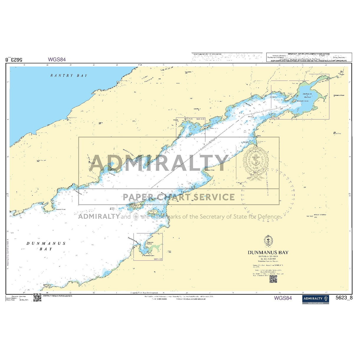 Nautical chart 5623_8 Dunmanus Bay on the south west coast of Ireland